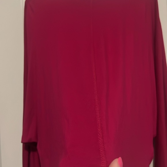 Karen Kane size XL Batwing Soft Pink Tie Front Shirt Top - Picture 5 of 8